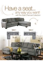 zella sectional charcoal ashley signature options chaise sofa right grey configuration multiple facing maier furniture features